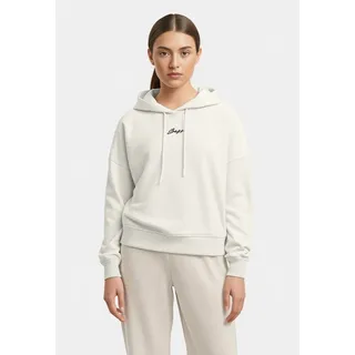 BOSS ORANGE Hoodie Ehoody Premium Damenmode mit gesticktem Logo beige L (40)
