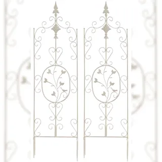 CLP Rankgitter Burgus 2er Set Eisen 60 x 30 cm Antik-Creme