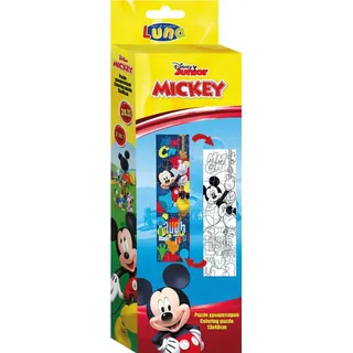 Diakakis Steckpuzzle 2in1 Malpuzzle Puzzle Mickey Mouse 24-tlg 13x48 cm, Puzzleteile bunt 48 cm