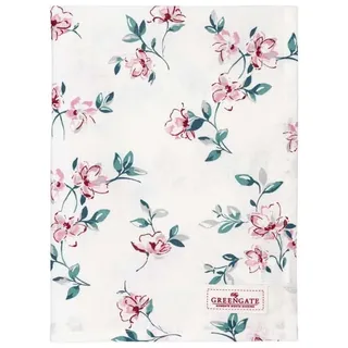 Greengate Geschirrtuch CLAIR Weiß mit Rosa Blumen | Gr.: onesize