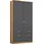 91 x 199 x 58 cm grau/Eiche Artisan Nachbildung