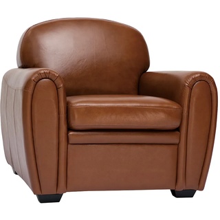 Brauner Vintage-Ledersessel CLUB