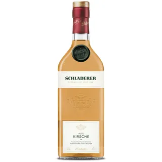 Schladerer Alte Kirsche, edle Spirituose aus dem Schwarzwald - besonderes Zusammenspiel von Schladerer Schwarzwälder Kirschwasser, gereift in Eichenholzfässern und einem Hauch Rum (1 x 0,7l)