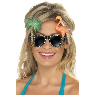 Smiffys Kostüm Zubehör Brille Flamingo Palme Hawaii Karneval Fasching Party