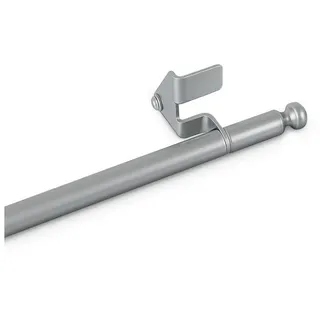 BestLivings Klemmstange 1-läufig Ø 10 mm 30 - 40 cm Silber/Weiß