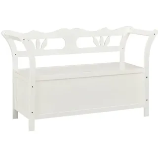 vidaXL Sitzbank Weiß 107 x 45 x 75,5 cm