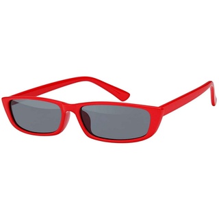 BEZLIT Eyewear Retrosonnenbrille Cat Eye Designer Damen Sonnenbrille (1-St) mit schwarz und braunen Linsen rot