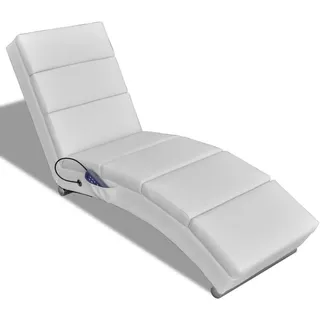 Duolm Massage-Relaxliege Weiß Kunstleder