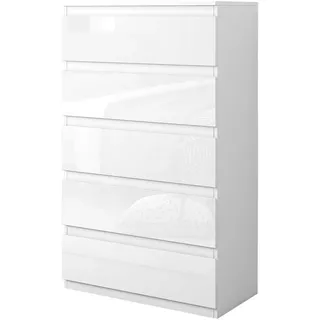 Hti-Living Kenji 70 x 40 x 115 cm Hochglanz Weiß