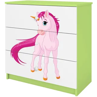 Raumhirsch Furniture Kommode, Grün, Holzwerkstoff, Rechteckig, 81x81x41 cm, Babymöbel, Kinderkommoden