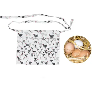 Eiersammelschürze  Schürze Mit 12 Taschen Für Hühner  Erwachsenengröße  Stoff  Grau  160 G  1 X Schürze  Modell 5