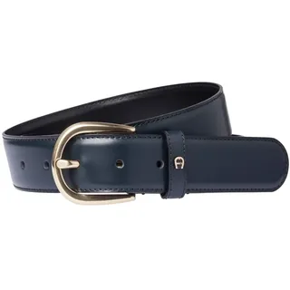 Aigner Gürtel Basic mit S-Schließe gold 126347 blau-95 cm