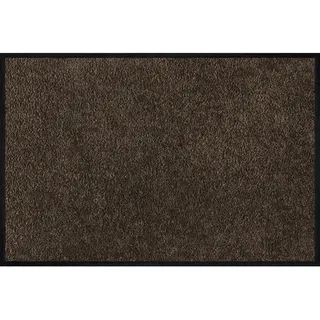 wash+dry Fussmatte Dark Chocolate, Braun, Textil, Uni, rechteckig, 40x60 cm, rutschfest, für Fußbodenheizung geeignet, Teppiche & Böden, Fuß & Stufenmatten, Fußmatten und Schmutzfangmatten