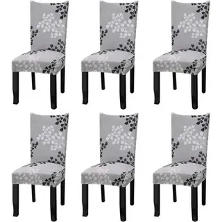 Universelle Stretch-stuhlhussen, 6er-set, Stuhlhussen Für Esszimmerstühle, Herbstlaub-design
