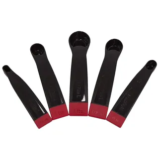 Tefal Messlöffel-Set, 5-teilig, Schwarz/Rot