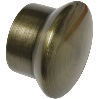 GARDINIA Vorhangstange Europa Endkappe 1-läufig Ø 19 mm 240 cm Messing-Antik