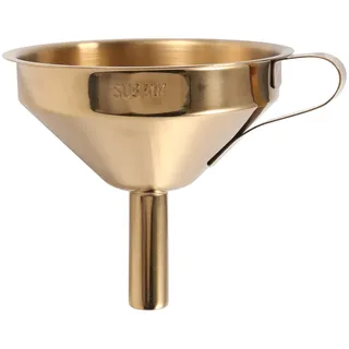 Ervnypt Edelstahl Trichter KüChen öL FlüSsigkeit Trichter mit Abnehmbarem Filter/Sieb für Einkochen Von KüChen GeräTen-Gold