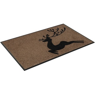 Fußmatte Jumping Deer, wash+dry by Kleen-Tex, rechteckig, Höhe: 7 mm bunt