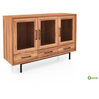byoak Sideboard, Kernbuche, Holz, Echtholz,Buche, 144x95x45 cm, Wohnzimmer, Kommoden & Sideboards, Sideboards