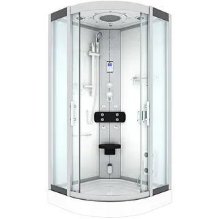 AcquaVapore Dampfdusche Duschtempel Sauna Dusche Duschkabine D46-10T2-EC 90x90 cm mit 2K Scheiben Versiegelung