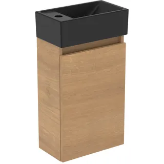 Ideal Standard Waschbeckenunterschrank 1 Tür 36 x 67 x 21 cm Hamilton Eiche/Schwarz
