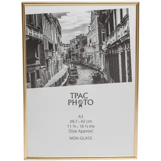 Hampton Frames BACKLOADER Poster Certificate Photo Frame Acrylic (Non Glass) Gold A3 (29.7 x 42 cm) A3MARGLD