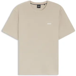 Boss Black Herren T-Shirt beige Jersey-Baumwolle unifarben, beige, NOS