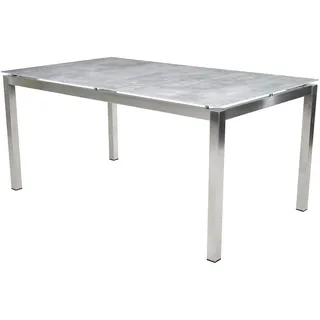 Greemotion Sydney Gartentisch 160 x 90 x 74 cm Silber/Grau