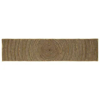 vidaXL Teppich Natürlich und Schwarz 60 x 250 cm Jute