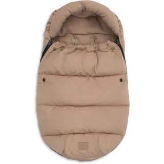 Jollein Fußsack Babyschale - 73x43x15cm - Puffed Light Terra | Für Kinderautositz Gruppe 0+ & Kinderwagen, 3- und 5-Punkt-Gurt-System, Wasserabweisend Bionic Finish, Oeko-Tex Zertifiziert
