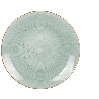 Handbemaltes Keramikgeschirr mit grünem Wasserglasur, Vintage-Rand, 16-teilig. Geeignet für den täglichen Gebrauch und besondere Anlässe.