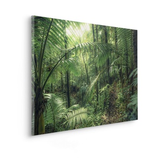 Komar Keilrahmenbild im Echtholzrahmen - Jungleflair - Größe 90 x 60 cm - Bild, Leinwandbild, Landschaftsmotiv, Wohnzimmer, Schlafzimmer