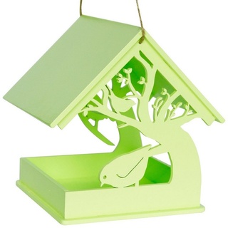 HTI-Line Vogelhaus Vogelhaus Mina, Futterhäuschen mit Baum-Motiv grün