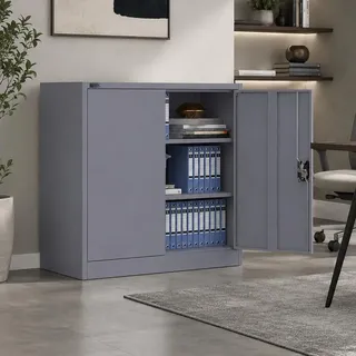 Makika Aktenschrank 40 x 90 x 90 cm Anthrazit