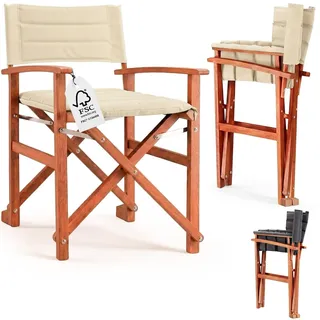 CASARIA® Premium Regiestuhl Creme