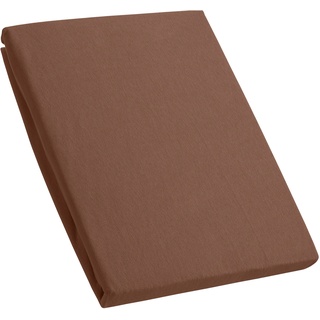 Spannbettlaken »Premium Jersey Spannbetttuch«, (1 St.), 58582420-0 braun B/L: 140-160 cm x 200 cm (1 St.)