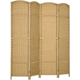 Homcom Paravent Natur Holz, 1.6x170x160 cm Raumteiler | Paravents, Paravents