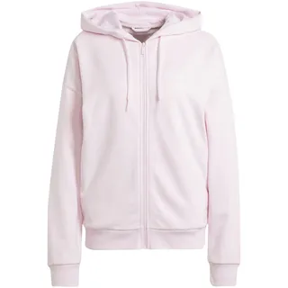 adidas Damen, Essentials LINEAR FRENCH Terry Hoodie Sweatshirt, Clear pink/White, S