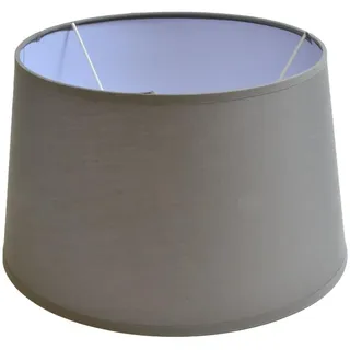 Lampenschirm rund aus Stoff H 13 x Ø 18 cm für Tisch - Stehlampen (grau)
