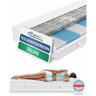 AM Qualitätsmatratzen 3D Deluxe Taschenfederkernmatratze 120 x 200 cm H2