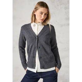 Cecil CECIL, Damen, B253799 Cardigan mit Knopfleiste Charcoal Grey melange), XS EU - XS
