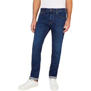 Pepe Jeans Herren Jeans STANLEY Tapered Fit Blau Wn9 Normaler Bund W 30 L 34