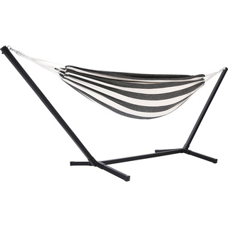 GOLD&CHROME UNIQUE DESIGN Hängematte Outdoor Hängematte - Hängematte mit Gestell Outdoor - Hängematte 2 Personen Hängematte XXL - Hammock Outdoor Schwarz