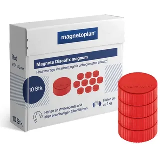 Magnetoplan Magnet D34mm VE10 Haftkraft 2000 g rot