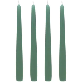 ZauberDeko Stabkerze Spitzkerze Kerze Salbei Grün Kerze Stabkerze Hochzeit Advent Tischdeko 4 Stück