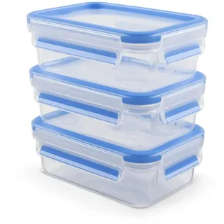 Emsa Frischhaltedose rechteckig blau 0,55 l 3-teilig