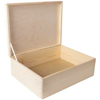 Creative Deco Holzkiste 40 x 30 x 14 cm 1-tlg. unlackiert