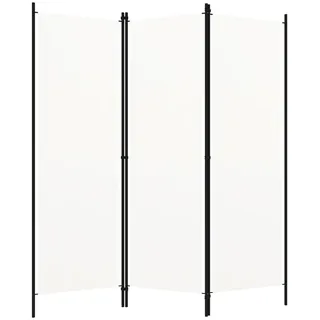 Paravent Outdoor Wetterfest Blackout Curtain 3-TLG. Raumteiler Cremeweiß 150x180 cm