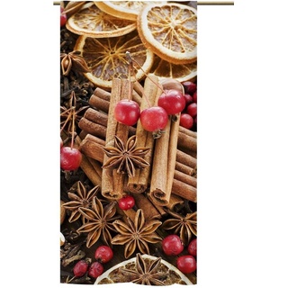 Vorhang »Schlaufenschal Zimt, Weihnachten, mit verdeckten Schlaufen«, gardinen-for-life