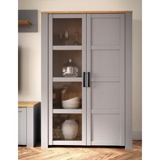 Forte Highboard Bohol 106,4 x 160,6 x 42 cm Grau / Mehrfarbig